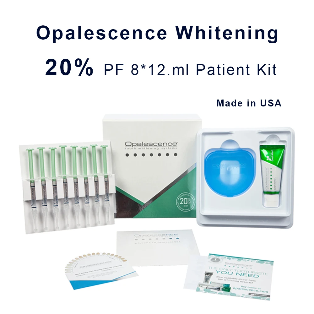 Opalescence Whitening 20% PF 20 16 Kit Gel 8x1.2ml Set paziente ultrament a casa professionale candeggina Opalesc 16% materiale dentale