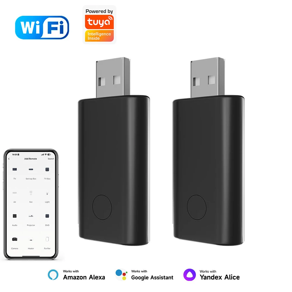 Smart WiFi IR Remote Control – Universal Infrared Controller with Voice Assistant Compatibility