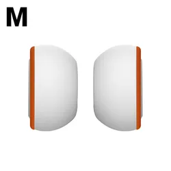 Premium Memory Foam Ear Tips - Silicone Ear Cushion Replacement (White - M)