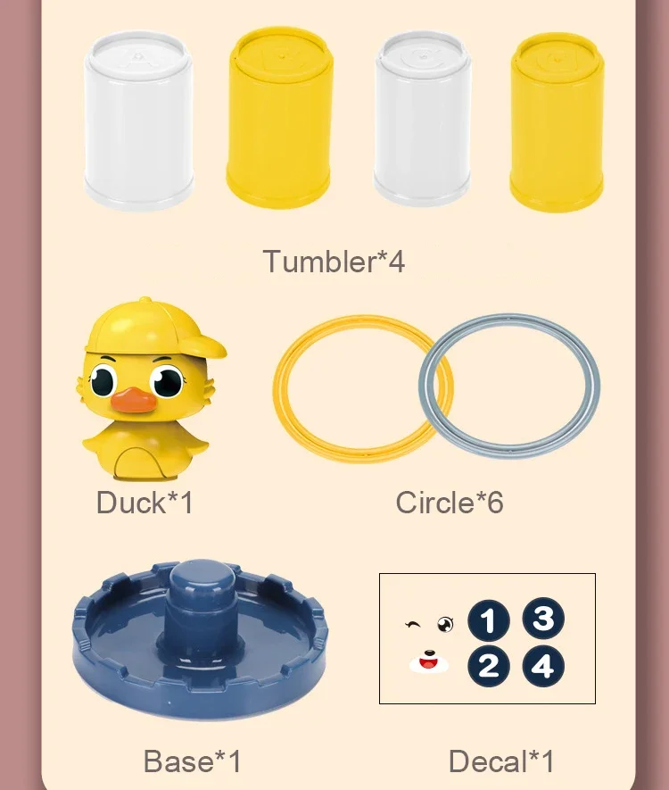 Children Throw Circle Game Ferrule Stacked cartoon Toys Indoor Parent-Child Interactive Circle Layers Early Education toy Gift