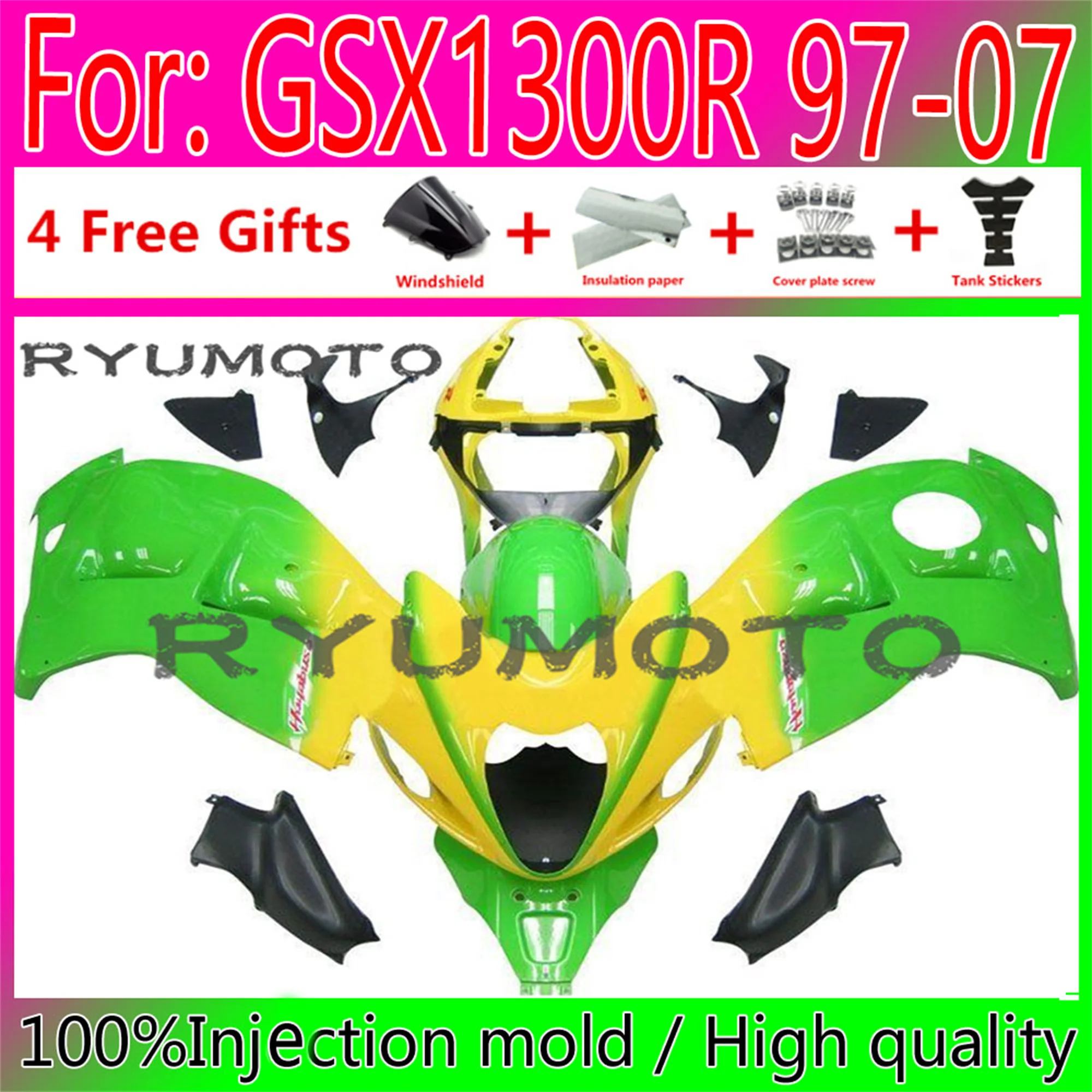 

Motorcycle HAYABUSA full Fairing for Suzuki GSXR1300 03 04 05 06 07 GSX1300R 97 98 99 00 01 02 bodywork Fairings