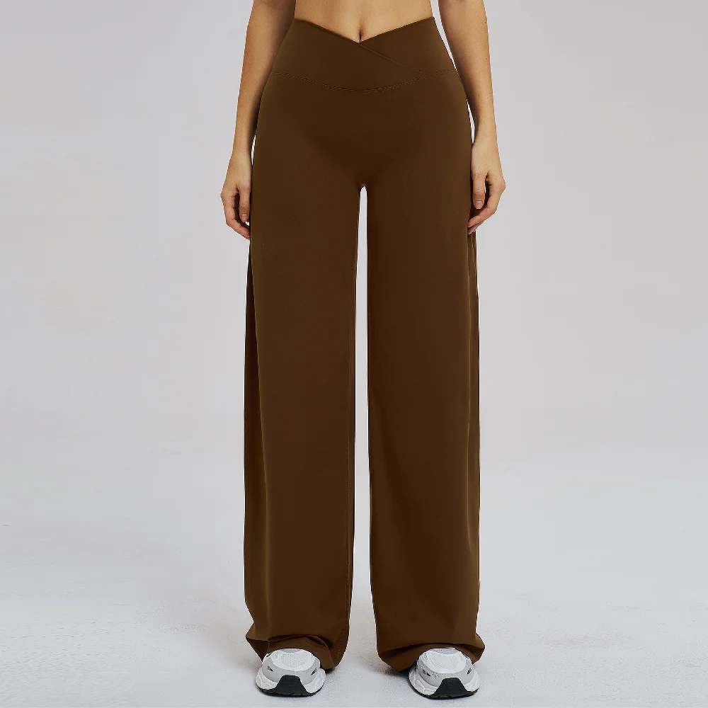 Yoga Flared Pants Women Sexy High Waist Wide Leg Pants Gym Fitness Bell Bottom Trousers Sports Flared Pants Latin Dance Trousers 4