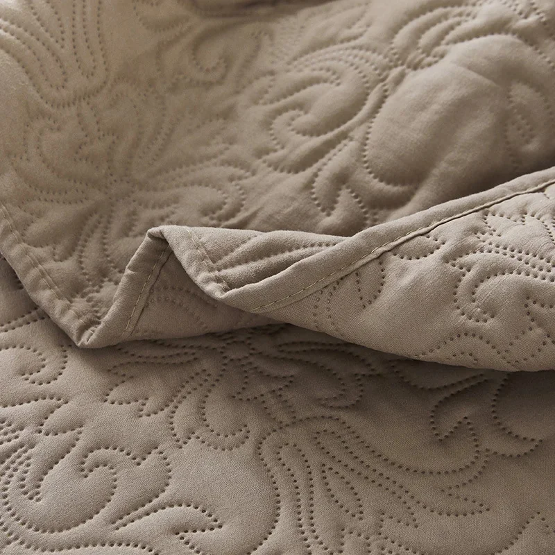 Solid Color Plant Jacquard Bedspread Quilted Bed Covers Bedspread Large Size Coverlet for Bed 220x240/240x250cm