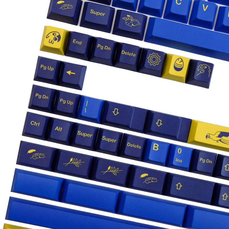 gmk sonho pássaro keycaps pbt tintura subbed chave tampões cherry perfil para keychron anne poker