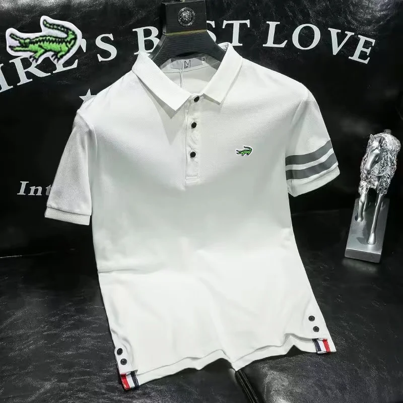

2023 CARTELO Summer New Men's Polo Neck Anti Pilling Embroidery Short Sleeve Casual Business Fashion Slim Fit Men's Polo Shirt