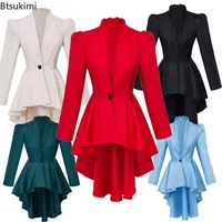 Nouveau 2026 vêtements de Renaissance pour femmes Steampunk médiéval manteau de queue veste gothique victorien rétro femmes redingote tenue veste manteau 1