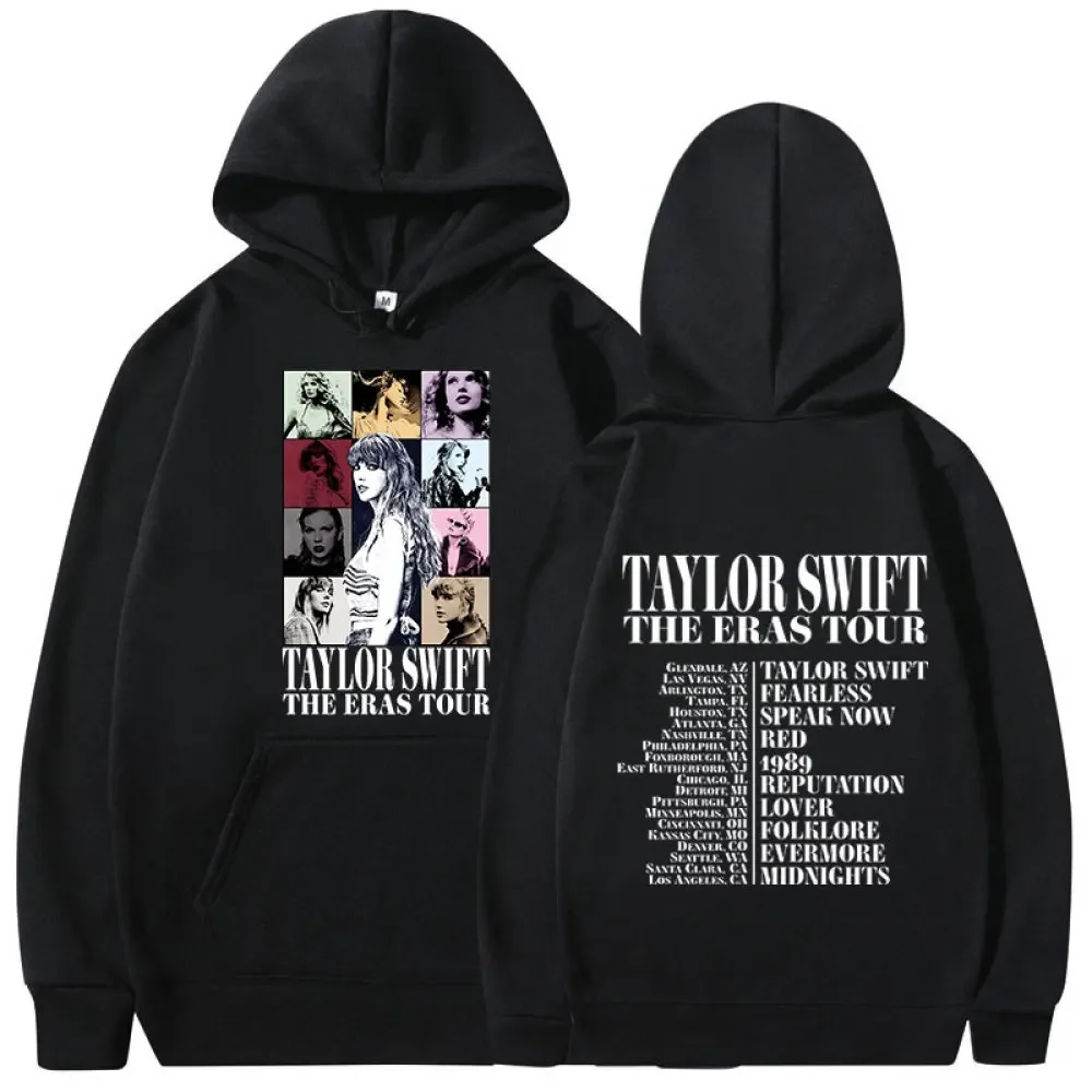 

Taylor The Eras Tour Concert Gift For Fans Hoodies Women Midnight Album Swift Print Sweatshirt Men Pullover Hooded y2k Clothes