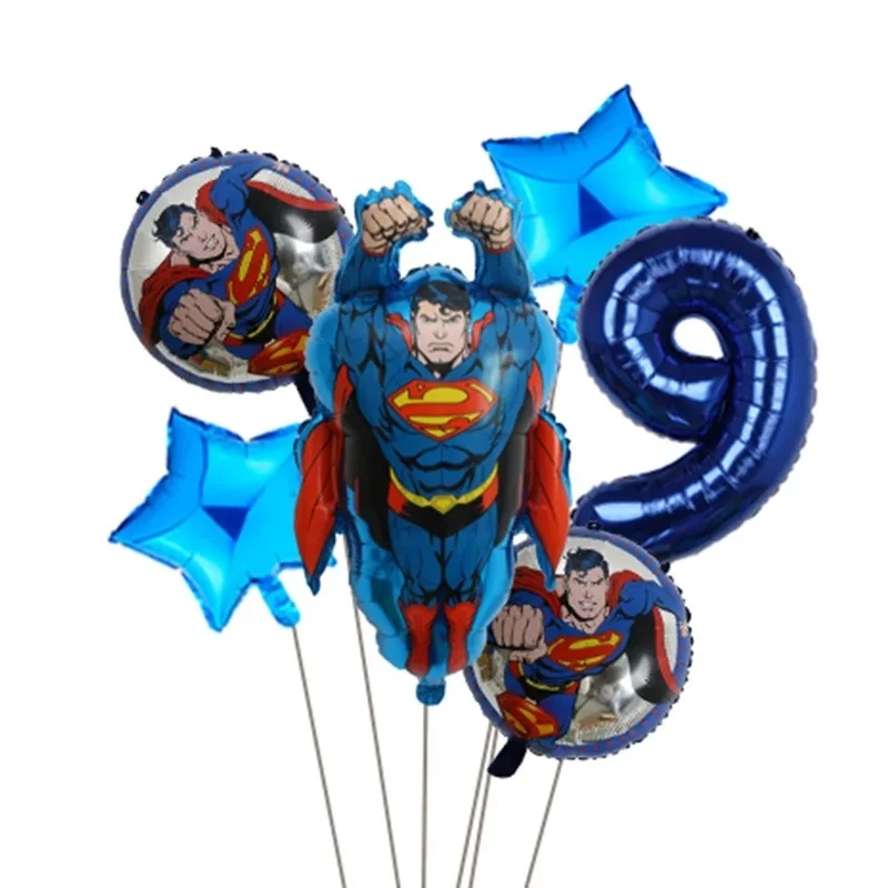 

Marvel Birthday Party Avengers Alliance Superman Digital Aluminum Film Balloon Set Decorative Supplies