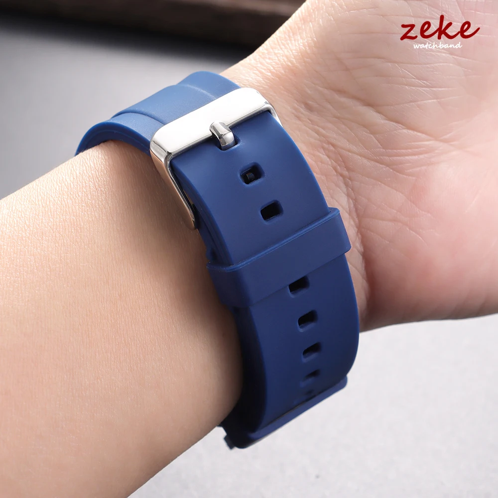 Universal Waterproof Silicone Sport Wristband - Quick Release Rubber Watch Band