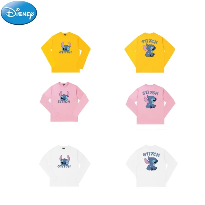 

Disney animation peripheral Stitch Kawaii cartoon figure long sleeve cute animation creative ins T-shirt festival gift wholesale