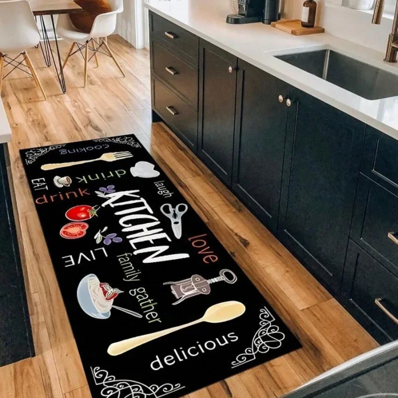Floor Mat Shaggy Rugs Anti Fatigue Kitchen Rug Set of 2 Non Slip Cushioned for Floor