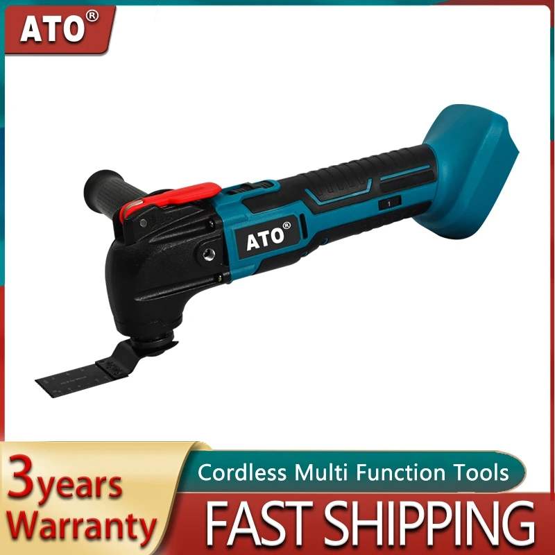 ATO Power Electric Saw Electric Shovel Cutting Trimming Machine 6 Speeds Cordless Oscillating Multi Tool for Makita 18V Battery kafuwell p4226a variable speed electric multi function saw oscillating renovator saw swing shovel