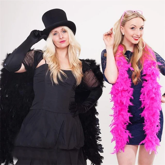 2M/6.6ft Feather Boas With Heart Rimless Sunglasses For Dancing, Wedding,  Party