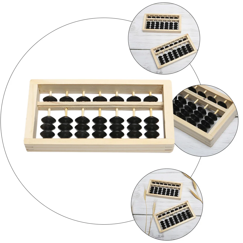 Mini Small Size Wooden Abacus Props Materials Smooth Surface Unique Appearance Diy Decoration Education Tool Teacher