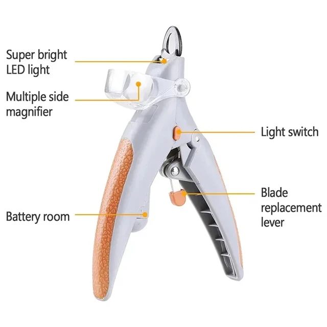 LED Light Special Pet Grooming Nail Trimmer Tool 4