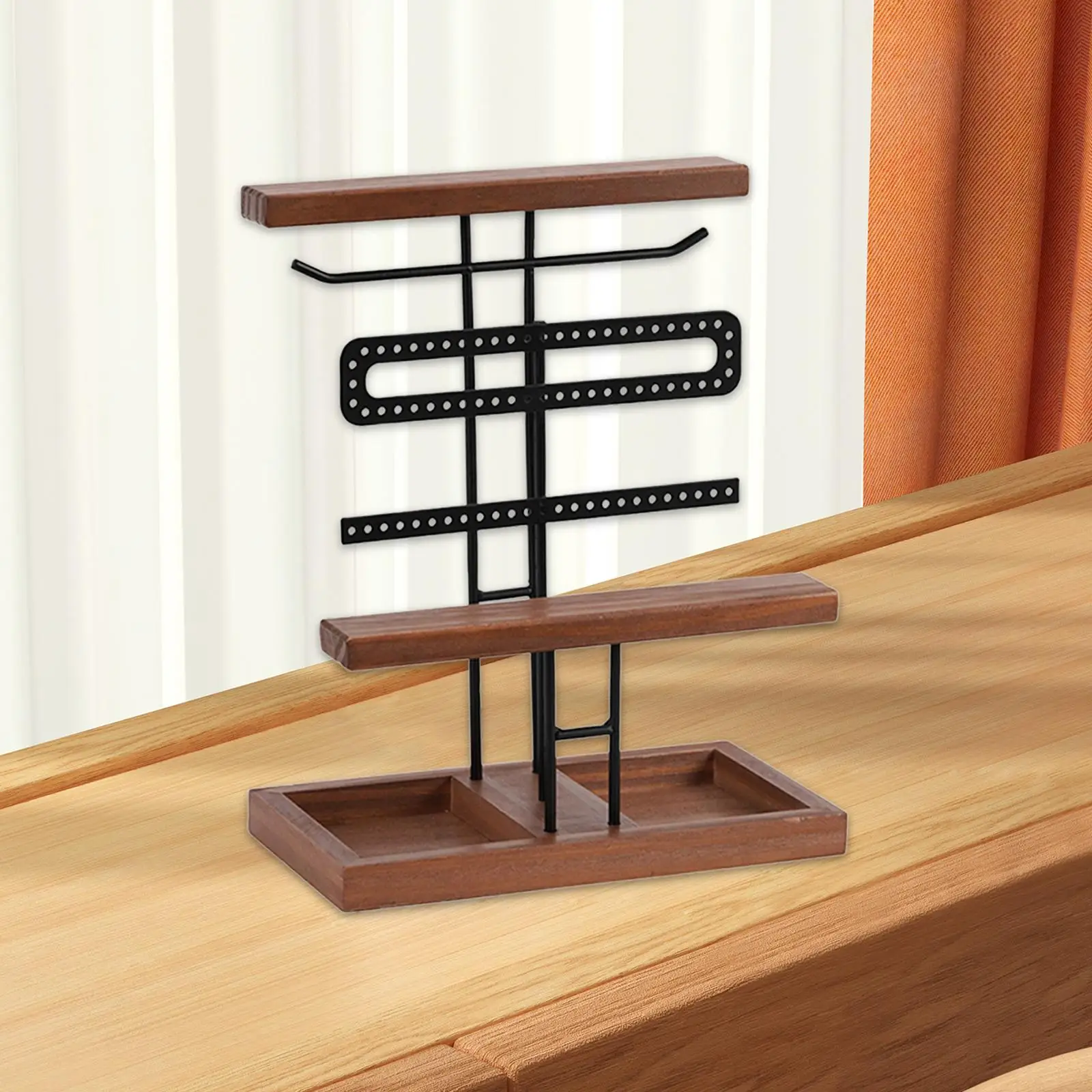 

Jewelry Organizer Stand Multifunction Display Holder Desktop Jewelry Tray