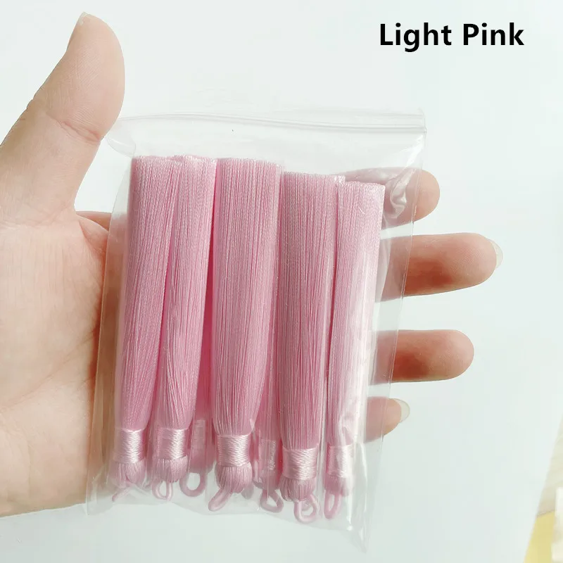 10/20 stücke 8 cm Quaste Handwerk Ohrringe Charms Diy Schmuck Machen Ohrringe Taschen Schlüsselbund Anhänger Handgemachte Satin Fringe Großhandel – Detail 10