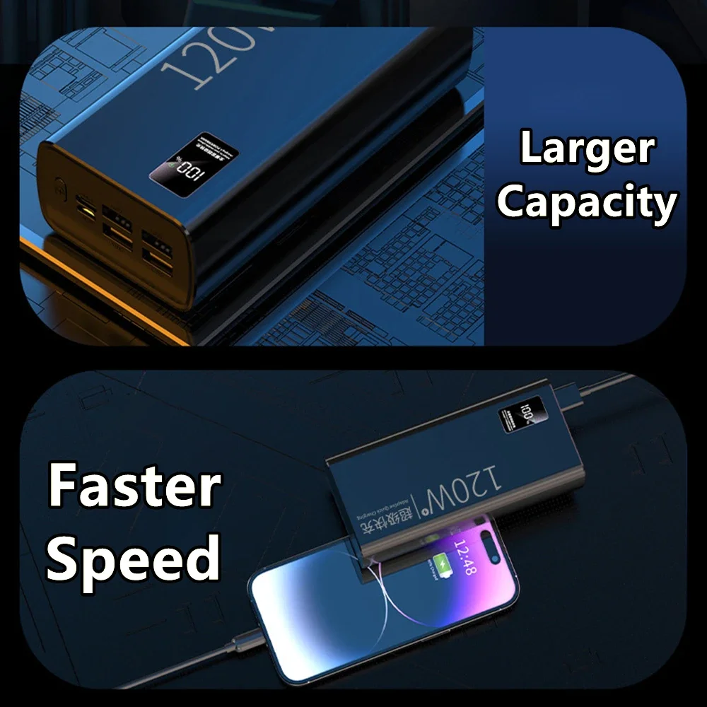 100000mAh Power Bank 120W Fast Charging 100% Sufficient Capacity Portable Battery Charger For iPhone Xiaomi Samsung Warranty 5 S5f85f1f729804b7dbb8038a0010c2557T