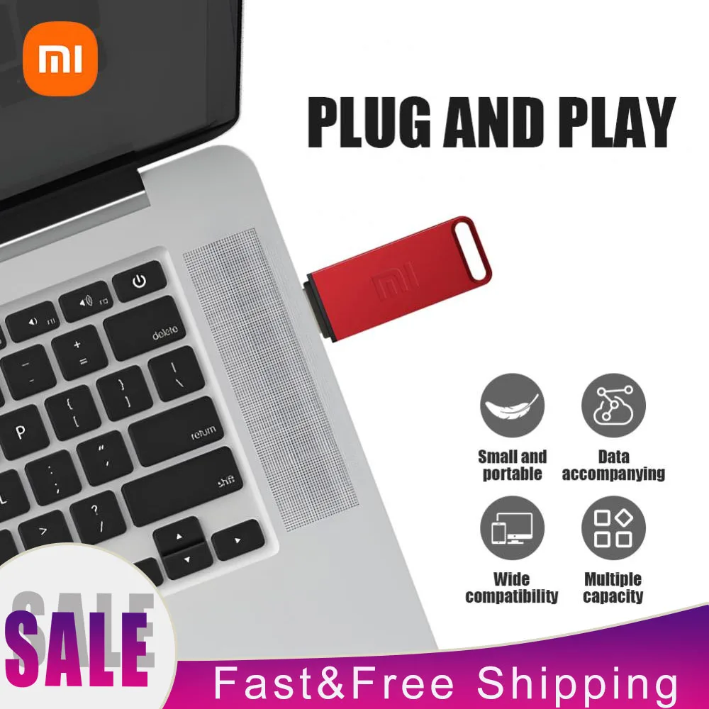 Flash drive Xiaomi 16TB USB 3.2 8TB Type-C Interface Metal Real Capacity Memory Stick High Speed Pen Drive
