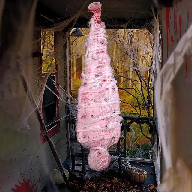 1 PC Inflatable Fake Corpse Scary Hanging Halloween Decor Outdoor Scary Corpse In Bag Hallowmas Creepy Haunted House Prop - Image 3