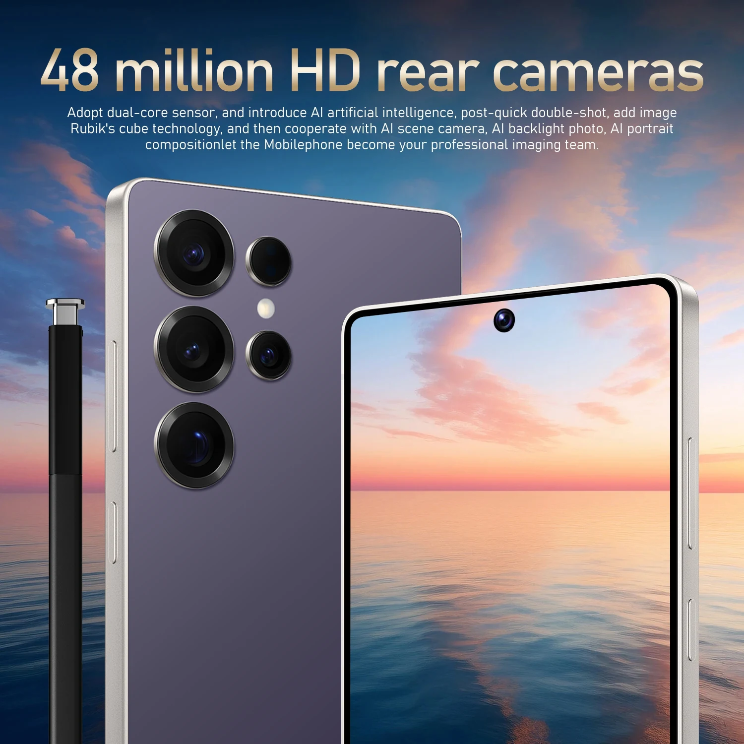 FUFFI S25 Pro Smartphone 5G Cellphones Android 12,6.8 inch Screen,12+512GB,24+48MP Mobile phone 5800mAh Google Play Store,Phone 5