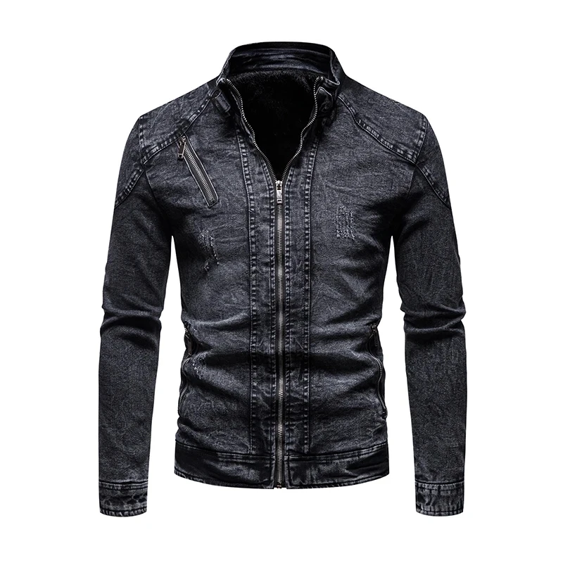 Jaqueta Jeans De Pelula Slim Fit Masculina Especa, Casaco De Lazer, Tendência Superior, Nova, Plus, Primavera E Outono, 2023