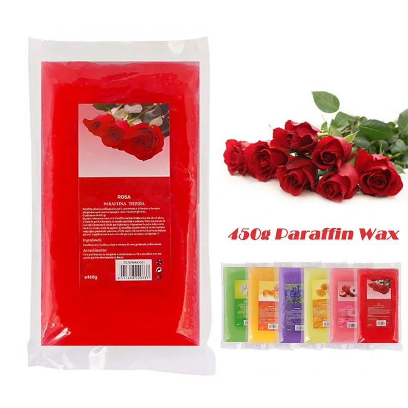 Hair Removal Wax Beauty Wax 430g Paraffin Wax Refills Wax Beads Blocks Moisturizing Hydrating Waxing Spa for Hands Feet Dry Skin Hydration Paraffin Bath