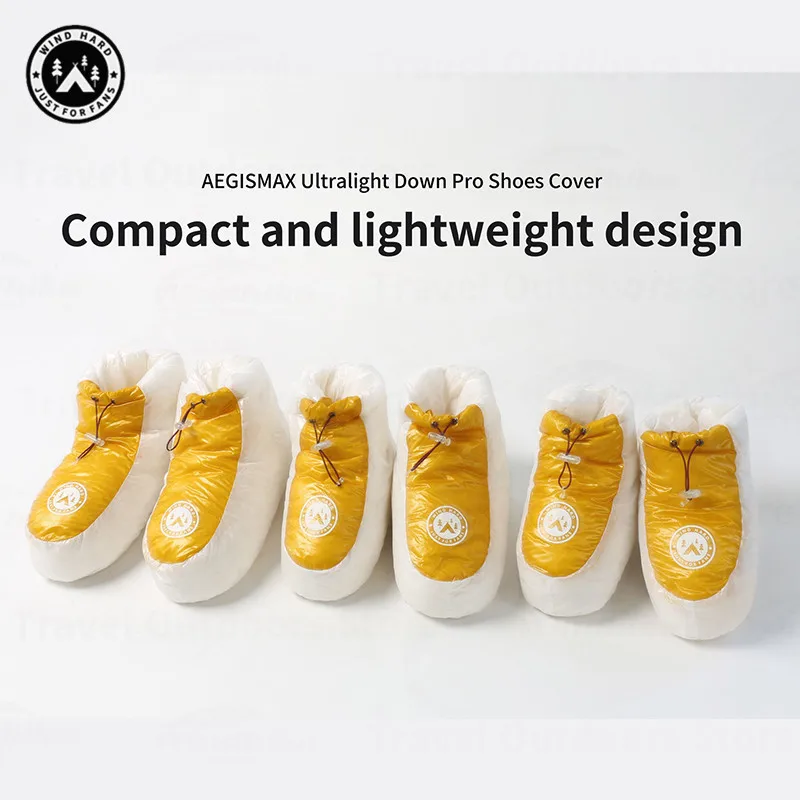 AEGISMAX WIND HARD Shoes Cover 10D Pro Down 800FP Ultralight Booties Winter Warm Foot Cover Slippers Sleeping Bag Accessories
