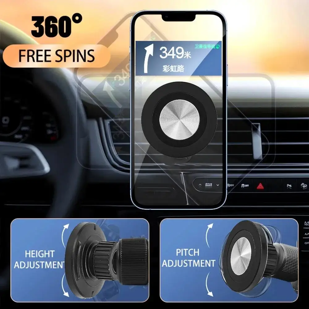 Universal Magnetic Car Phone Holder for Magsafe - 17mm Ball Head Base Accessory