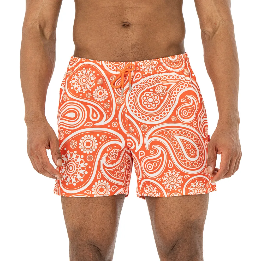 Mens Run Workout Fast Dry Fitness Beach Shorts Swimwear Bathing Suit Casual Shorts with Adjustable Drawstring by AIMPACT