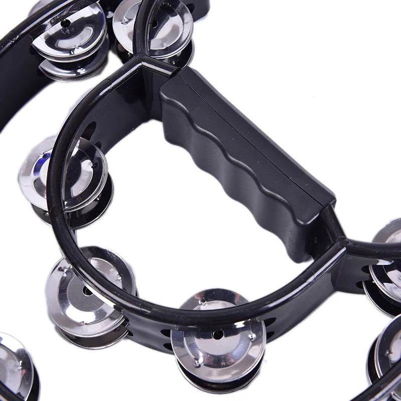 Musical Percussion Instruments KTV Party Tambourine Compact Double Half Moon Music Drum Instrument Companion Accessories Hand Foot Tambourine Jingle Percussion