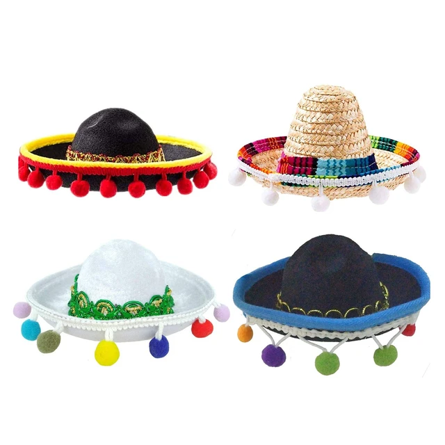 Sombrero messicano Set di 4 fasce Sombrero di paglia per bambini
