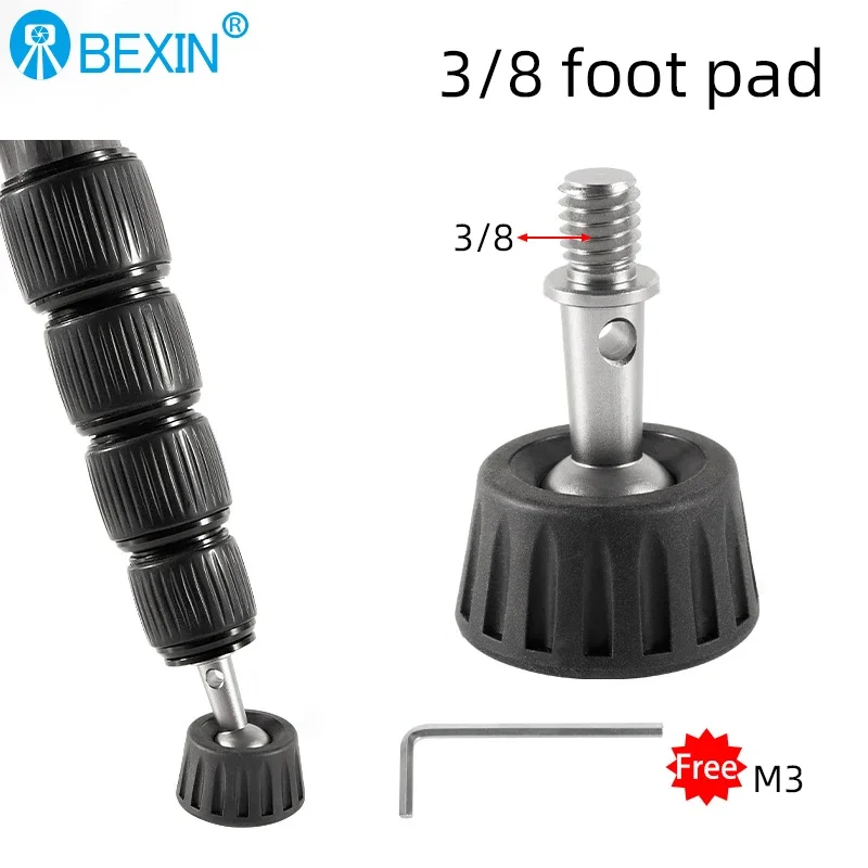 BEXINUniversalTripodRubberFeetMonopodFootPad38InchScrewPort
