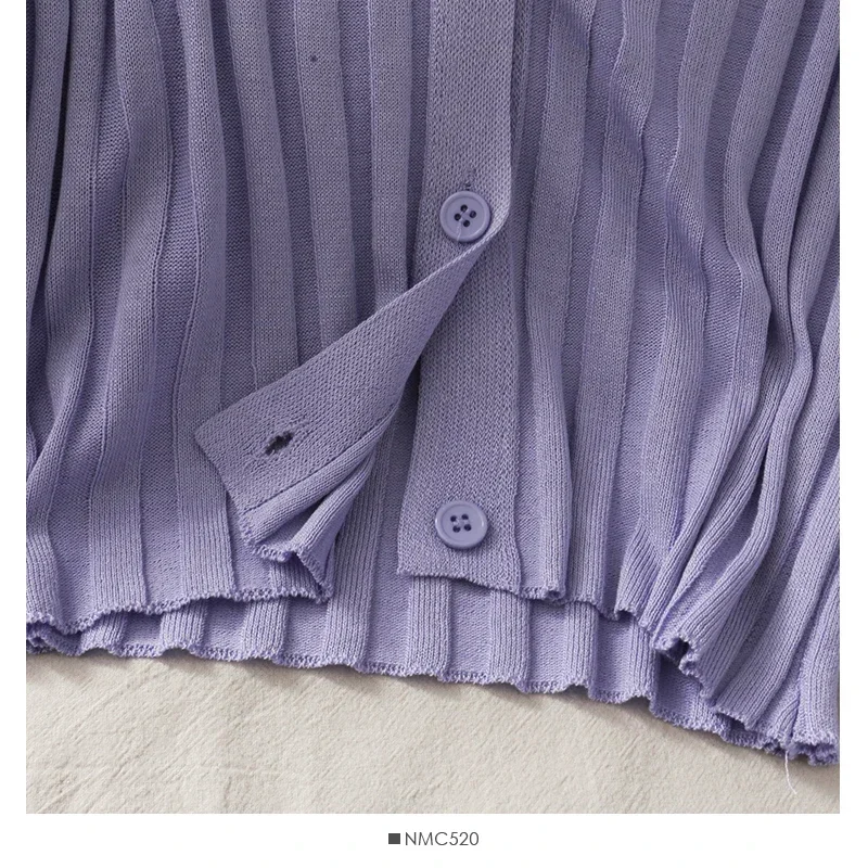 Women's Acrylic Long Sleeve V-Neck Button-Down Slim Cropped Ribbed Knit Cardigan Thin Solid Stretch Crop Top Knitwear