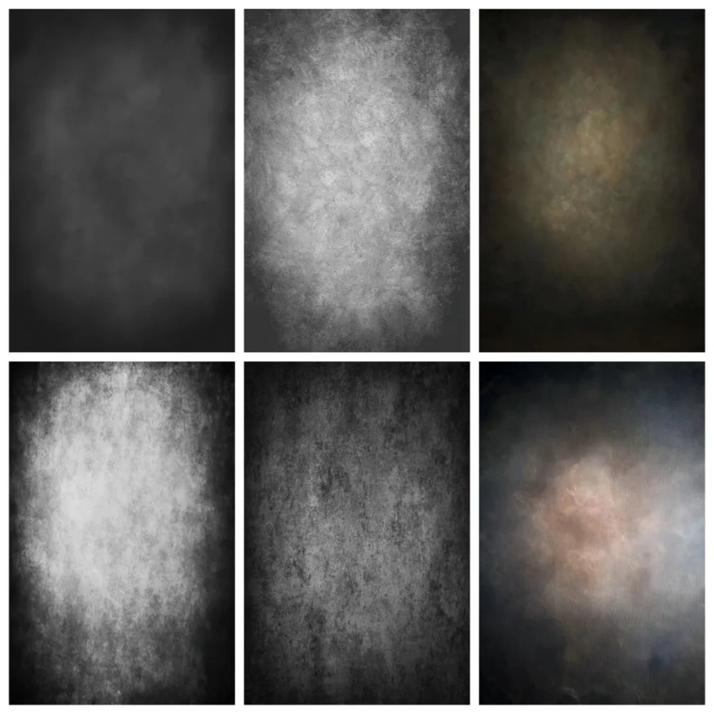 Black Gray Solid Gradient Abstract Photography Backdrop