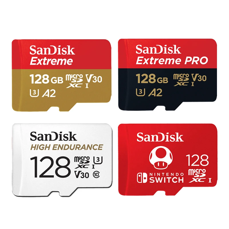 Scheda Di Memoria Sandisk Microsd 512Gb 256Gb 128Gb 64Gb Micro Sd Card Extreme/Extreme Pro Tf Card Class10 U3 V30 4K Uhd A2 Micro Sdxc