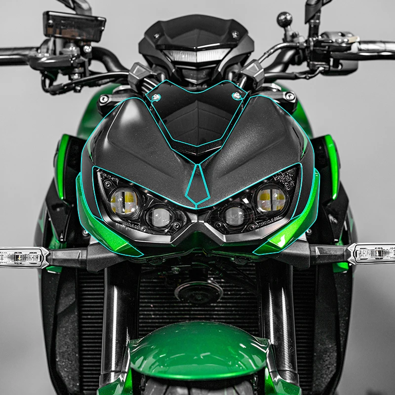 Cappad-Aufkleber Kawasaki Z 1000 Carbon Schwarz