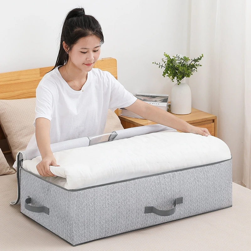 침대 아래 대형 옷 보관 가방 접이식 이불 옷 보관 가방 침실 기숙사 옷장 이불 정리 가방 이불정리함