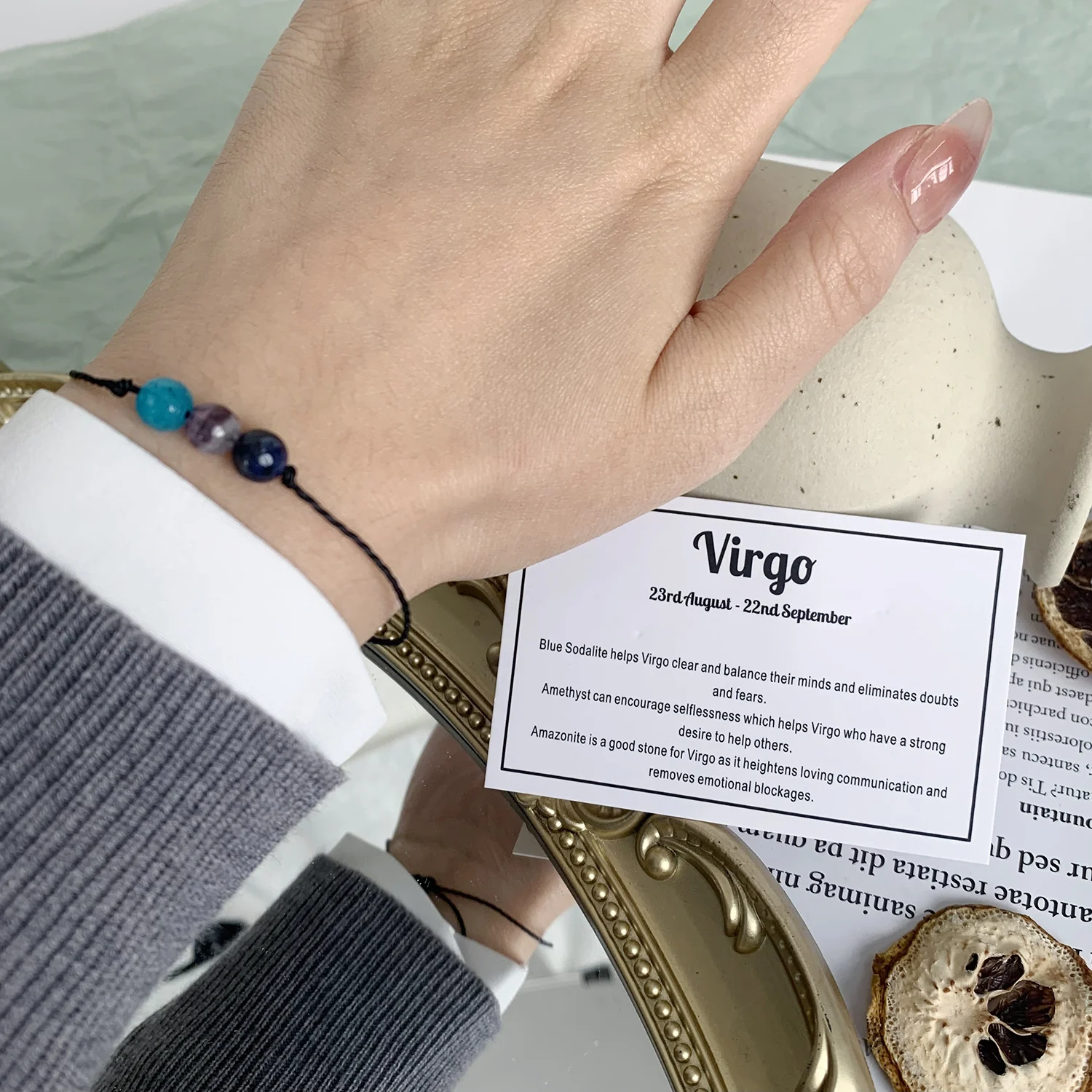 Bracciale 12 Costellazioni In Acciaio Inox – Placcato Oro Rosa E Argento Con Cristallo Nero – Donna - 3