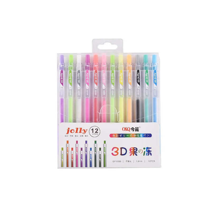 3D Three-dimensional Jelly Pen Color Gel Pen Student Cute Pen DIY Multi-color Painting Pen Graffiti Ceramic Metal Glass Nail Pen 6