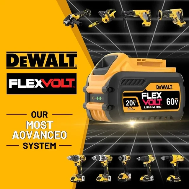 Nouvelle batterie d'outil électrique Dewalt 9.0Ah 20V/60V 100% originale DCB206 DCB206 DCB205 DCB200 DCB203 pour outil électrique Dewalt 1