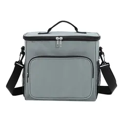 Durable Oxford Cloth Insulated Lunch & Picnic Tote Bag (GRAY)