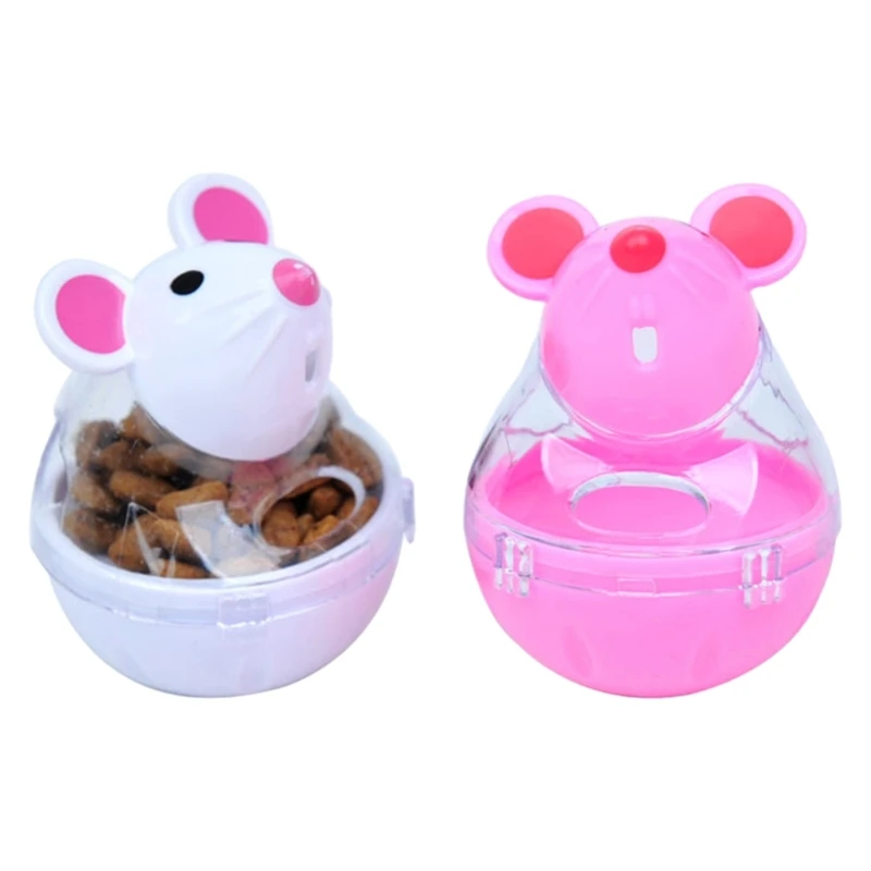 

Cat Dispenser Leaking Tumbler Mouse Toy Kitten Slower Feeder Interactive Cats Treat Feeder Boredom Pet Favor