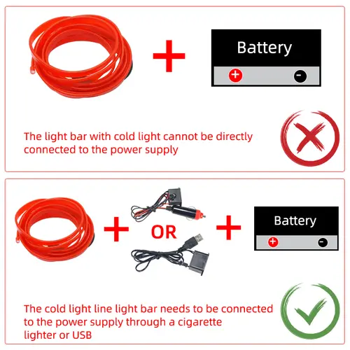 1M/2M/3M/5M Car Interior Led Decorative Lamp EL Wiring Neon Strip For Auto DIY Flexible Ambient Light Party Atmosphere Diode USB - Image 3