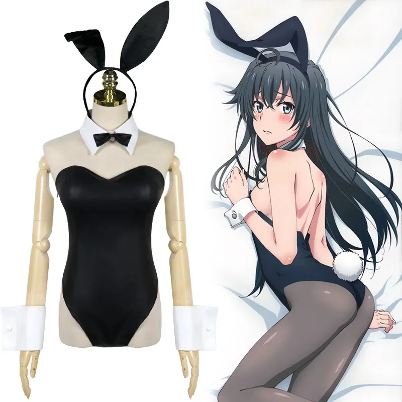

Anime Sakurajima Mai Cosplay Costume Bunny Girl Jumpsuit Bunny Senpai Mai Sakurajima Cosplay Faux Leather Woman Rabbit Bodysuit