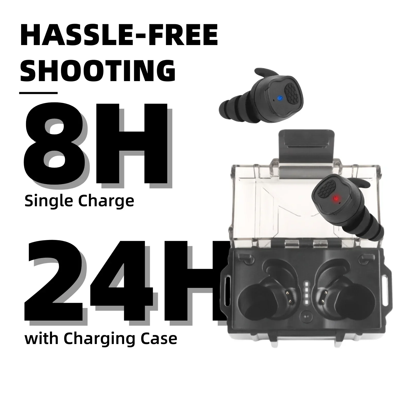 Electronic Shooting Ear Protection Earplugs NRR26dB Noise Reduction Hearing Protection Earmuffs for Shooting Hunting