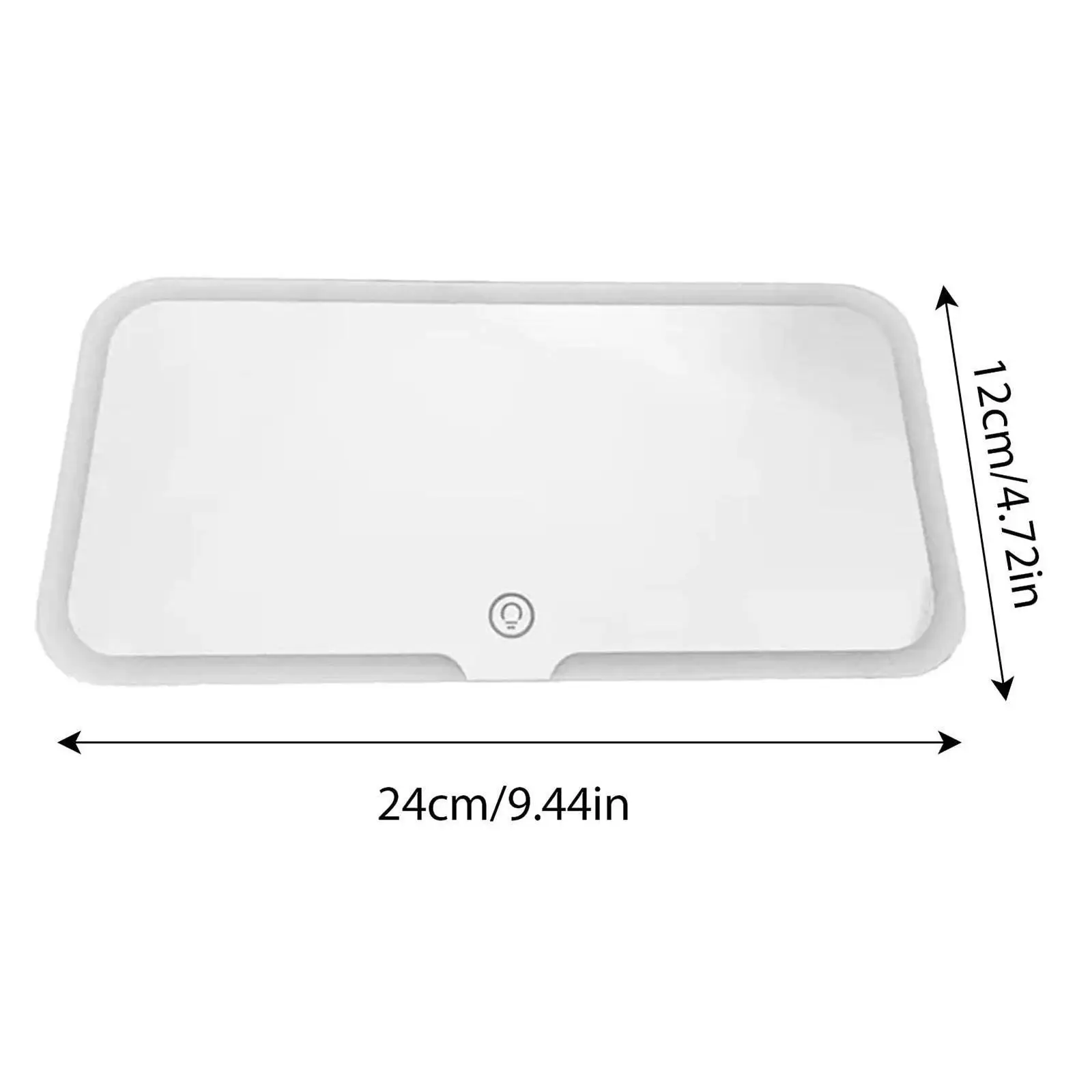 일반 자동차 바이저 화장 거울, 밝기 조절 가능, USB 충전식 자동차 액세서리, 흰색, 3 가지 조명 모드, 음영 화장품 거울