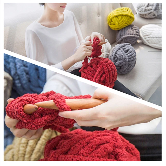 250g Super Thick Ice Yarn Handmade Chenille Hand-woven Winter Diy Blanket  Hat Cushion Creative - Diy Knitting - AliExpress