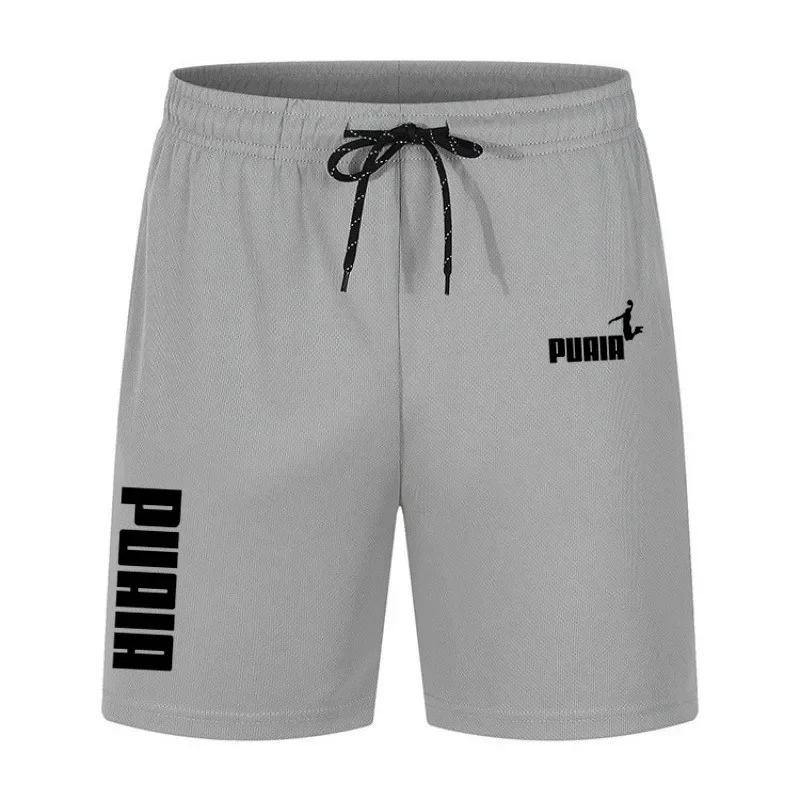 Men's Running Shorts Casual Sports Breathable Mesh Quick Dry Shorts Outdoor Hiking Clothing Fitness Quick Dry Drawstring Shorts