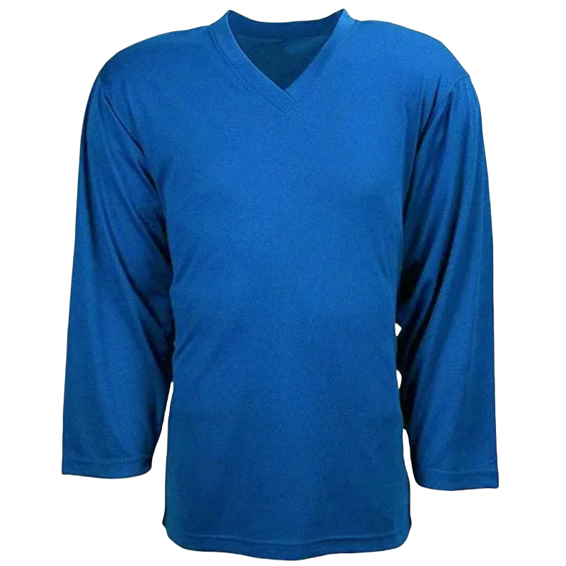 Solid Color Mens Ice Hockey Jersey Outdoor Sportswear Long Sleeve V-neck Loose Training Ice Hockey Shirt